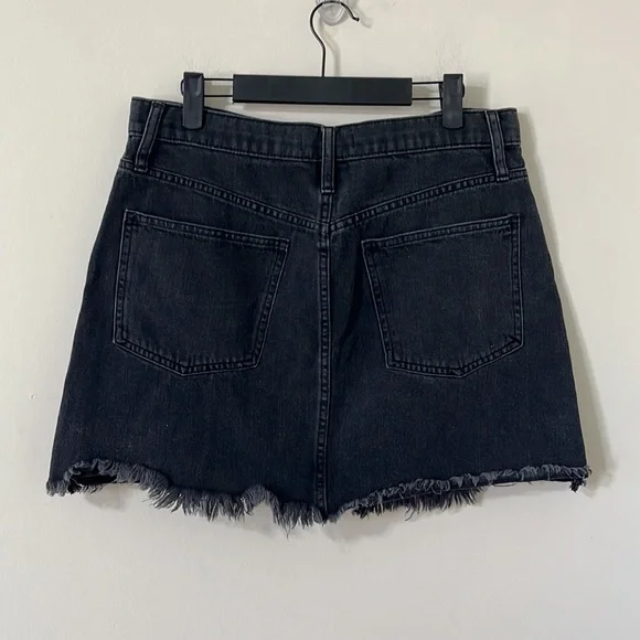 Madewell Denim Frisco Mini Skirt Lunar Wash Size 8 - Picture 8 of 10